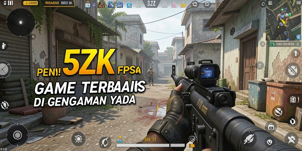 Tampilan gameplay yang intens dan mendebarkan dalam game FPS 5ZK.