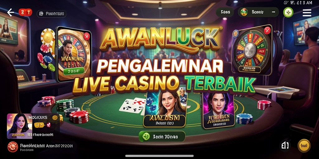 Tampilan gameplay interaktif Live Casino AWANLUCK yang seru dan mendebarkan.
