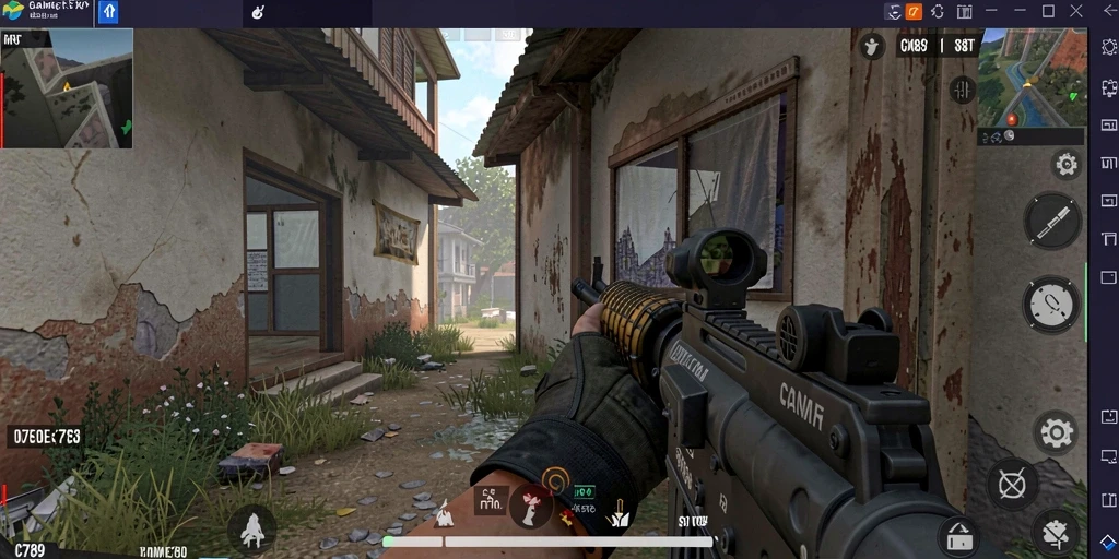 Tampilan gameplay C789 dengan aksi tembak-menembak yang mendebarkan.