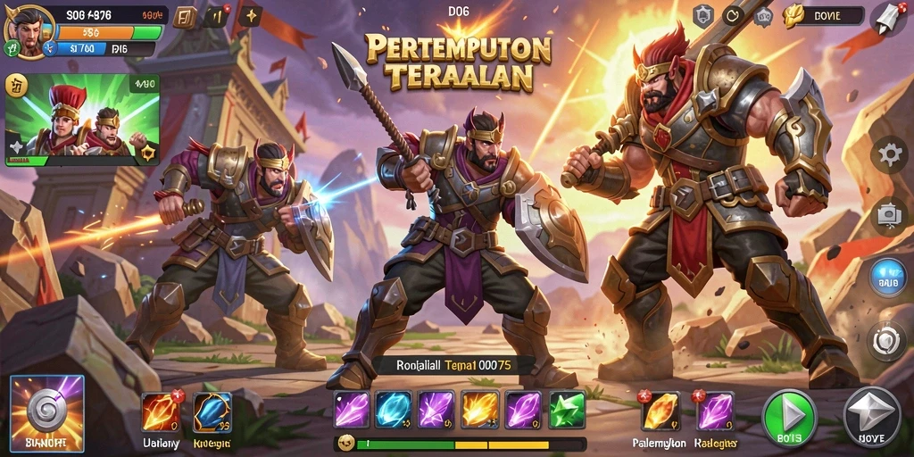 Tampilan seru gameplay D06 dalam pertempuran Battle Royale.