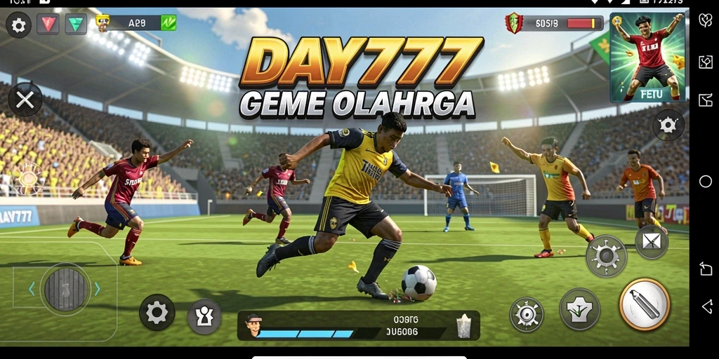 Screenshot DAY777 menampilkan fitur gameplay olahraga yang seru dan kompetitif.