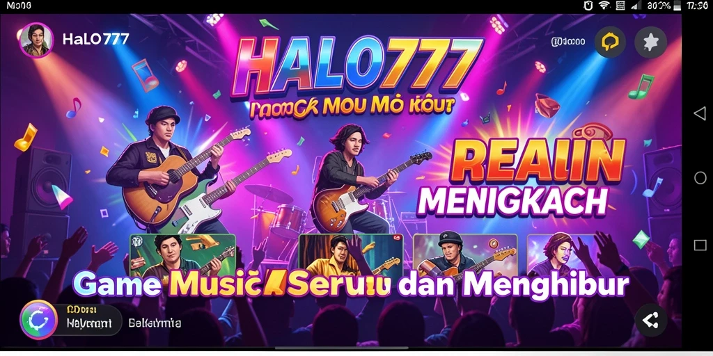Tampilan gameplay HALO777 yang seru dan interaktif saat bermain musik.