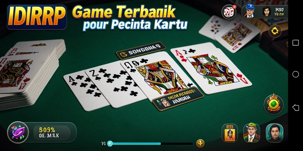 Screenshot utama IDRRP menampilkan permainan domino yang menegangkan.