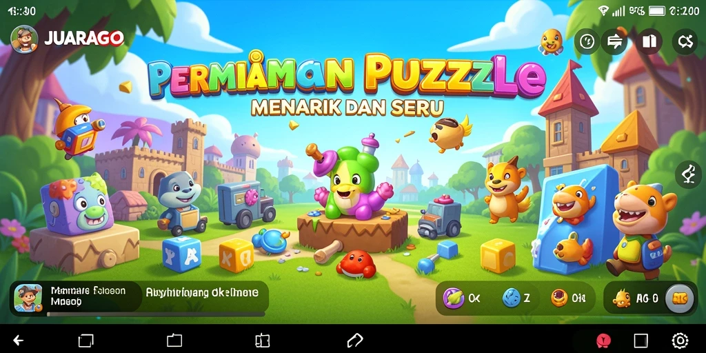 Tampilan seru gameplay JUARAGO dalam menyelesaikan puzzle.