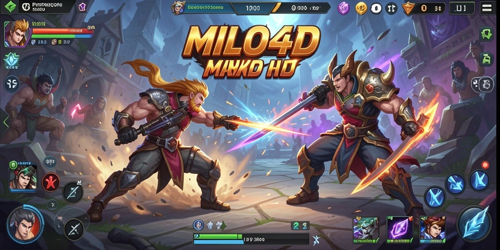 Tangkapan layar menampilkan aksi sengit dalam permainan MOBA.