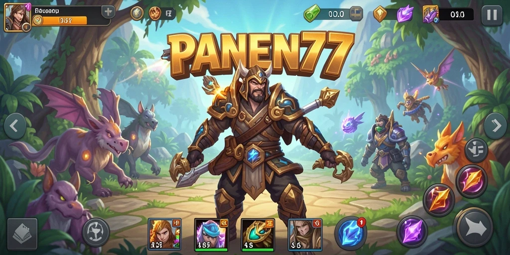 Tampilan gameplay seru dalam dunia RPG PANEN77.