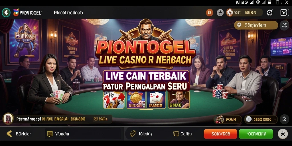 Screenshot gameplay PIONTOGEL menampilkan dealer langsung yang menarik.