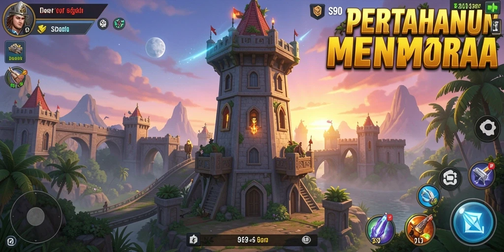 Gameplay menarik dari S80 Tower Defense dengan menara dan musuh beragam.