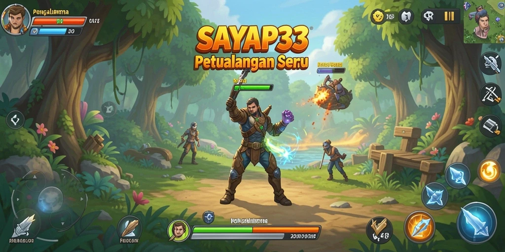 Tampilan gameplay seru di dunia petualangan yang luas.