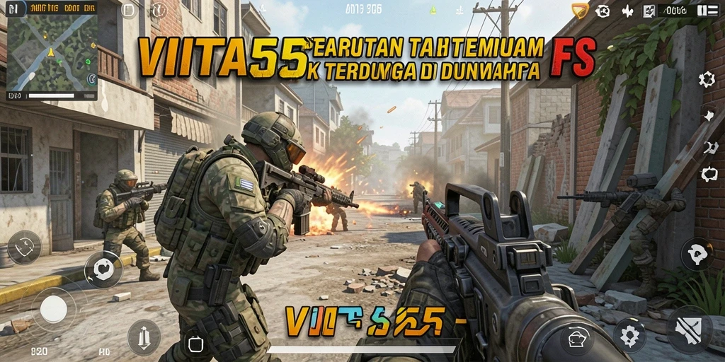 Gameplay menegangkan dalam VITA555 dengan aksi FPS yang seru.