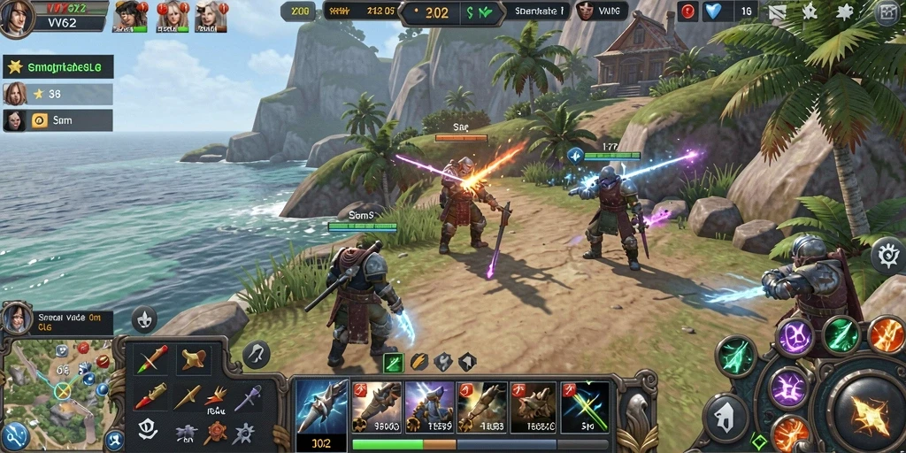 Screenshot permainan VV62 memperlihatkan strategi dan pertempuran yang mendalam.